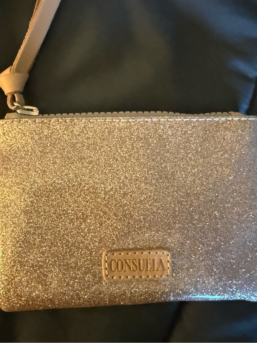Consuela Pink Glitter Zip Pouch - Picture 3 of 6
